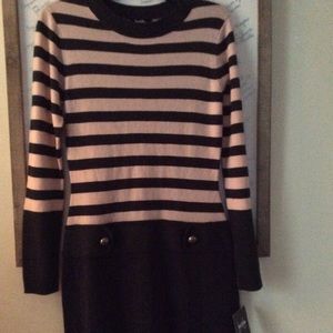 ***NWT***Grey and pink sweater dress